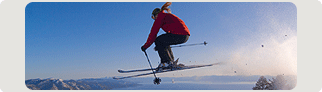 Woman on a ski jump