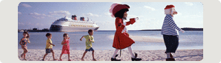 Captain Hook and kids at Disney's Castaway Cay