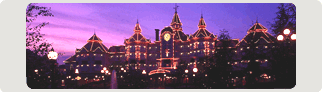 Disneyland Paris Resort at dusk