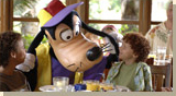Goofy dines with kids at a Disney's Vero Beach Resort restaurant